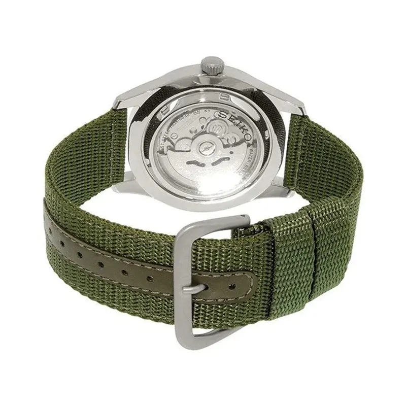 Seiko 5 Sports Automatic Green Dial Nylon Men's Watch- SNZG09J1